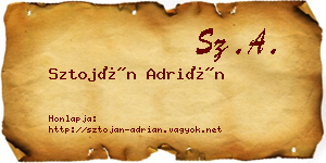 Sztoján Adrián névjegykártya